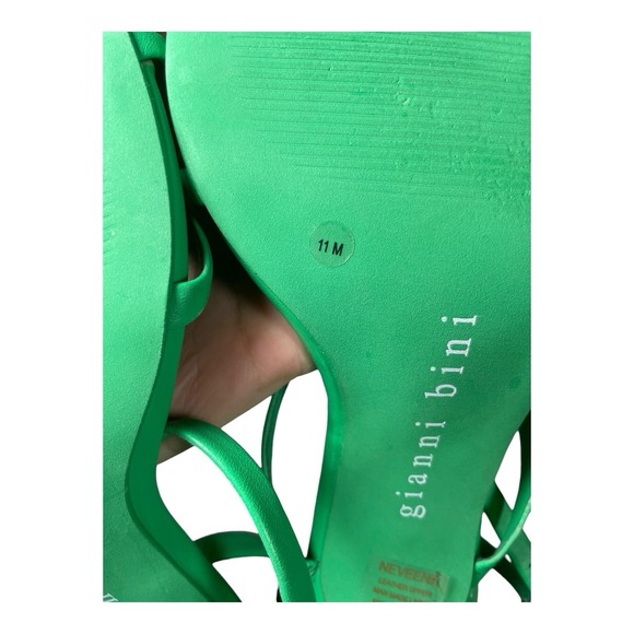 Women's Gianni Bini Strappy Heeled Sandals Green US Size 11 - Picture 8 of 14
